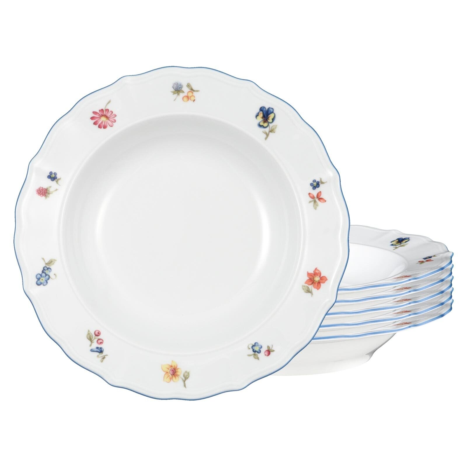Seltmann Weiden Suppenteller Sonate Nostalgie ø 22,4 cm 6er Set