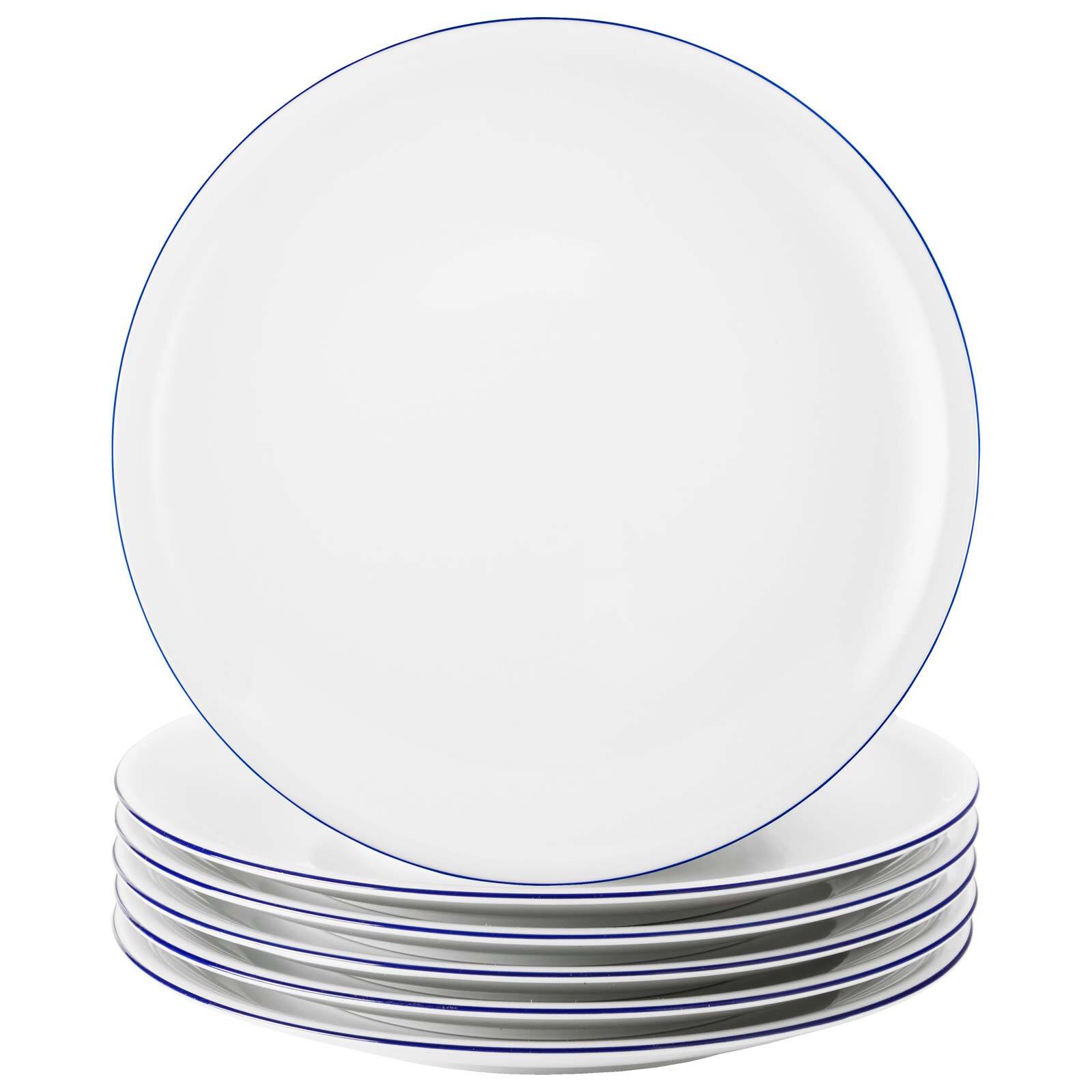 Seltmann Weiden Speiseteller Compact Blaurand &oslash; 27 cm 6er Set - Bild 1