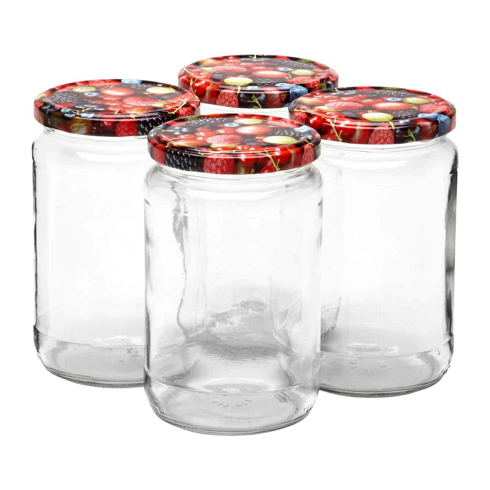 Van Well Einmachgl&auml;ser / Sturzgl&auml;ser Wildberries 720 ml 4er Set - Bild 1