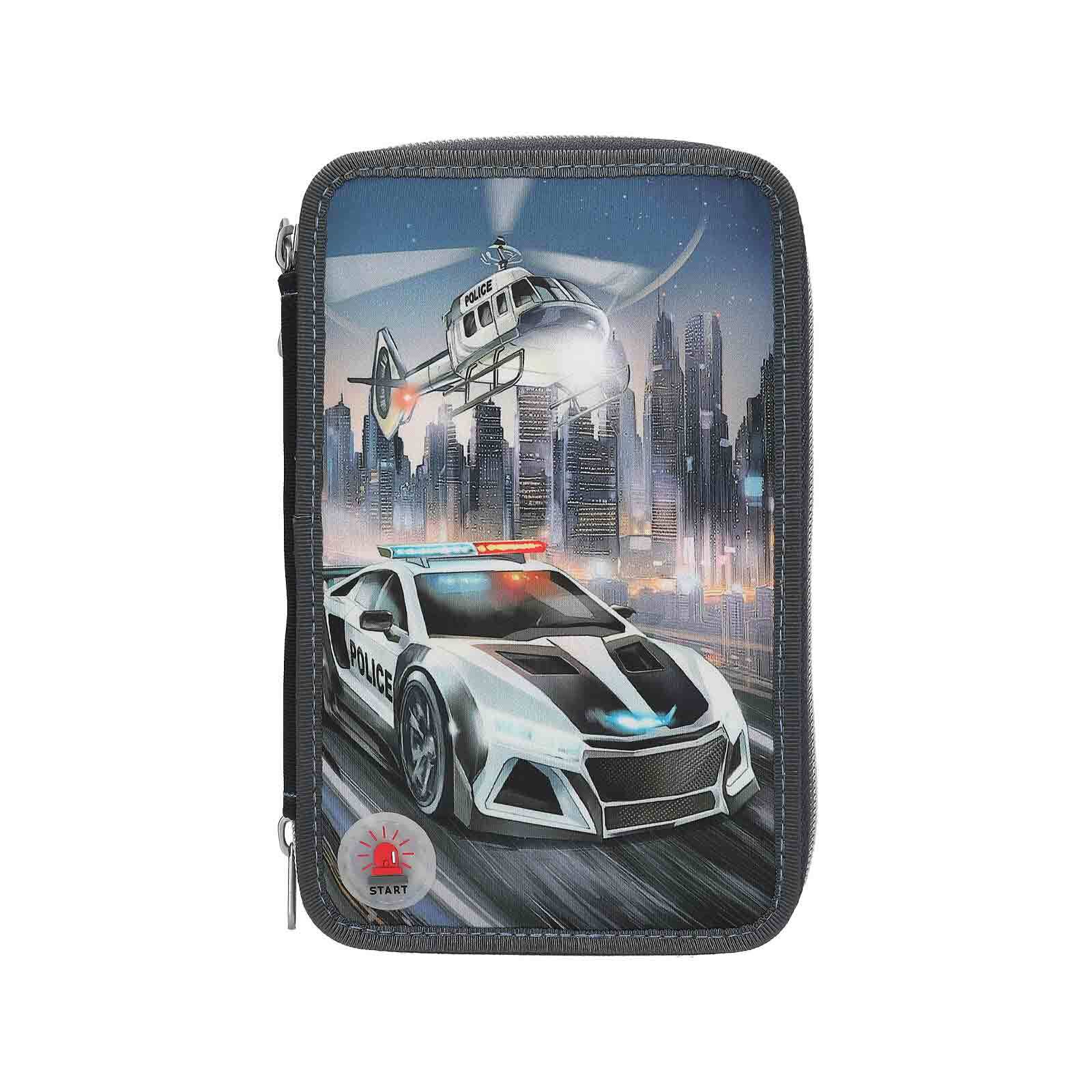 Depesche 3-Fach Federtasche LED Monster Cars 7,5 x 13 x 20 cm - Bild 1
