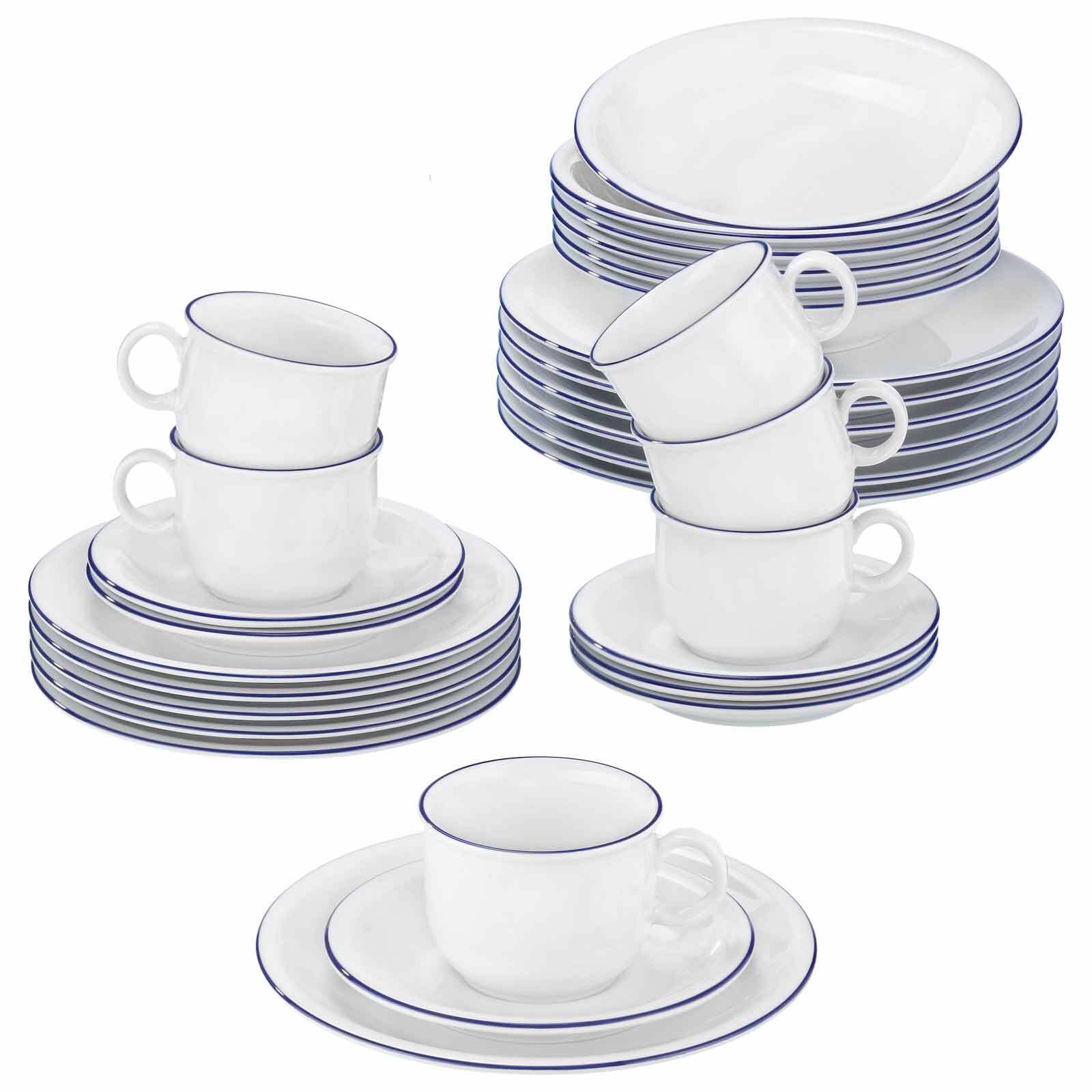 Seltmann Weiden Kombiservice Compact Blaurand 30er Set - Bild 1