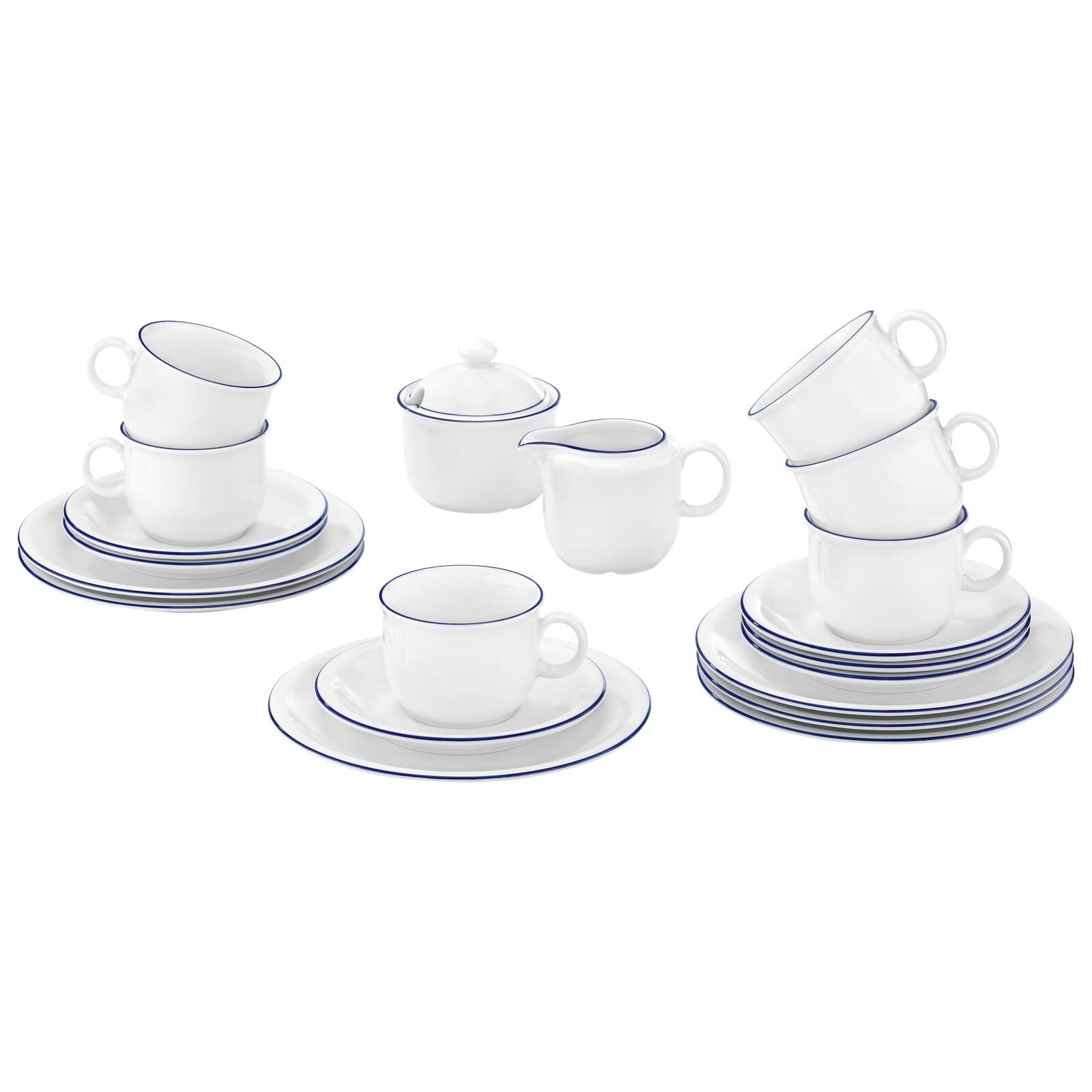 Seltmann Weiden Kaffeeservice Compact Blaurand 20er Set - Bild 1