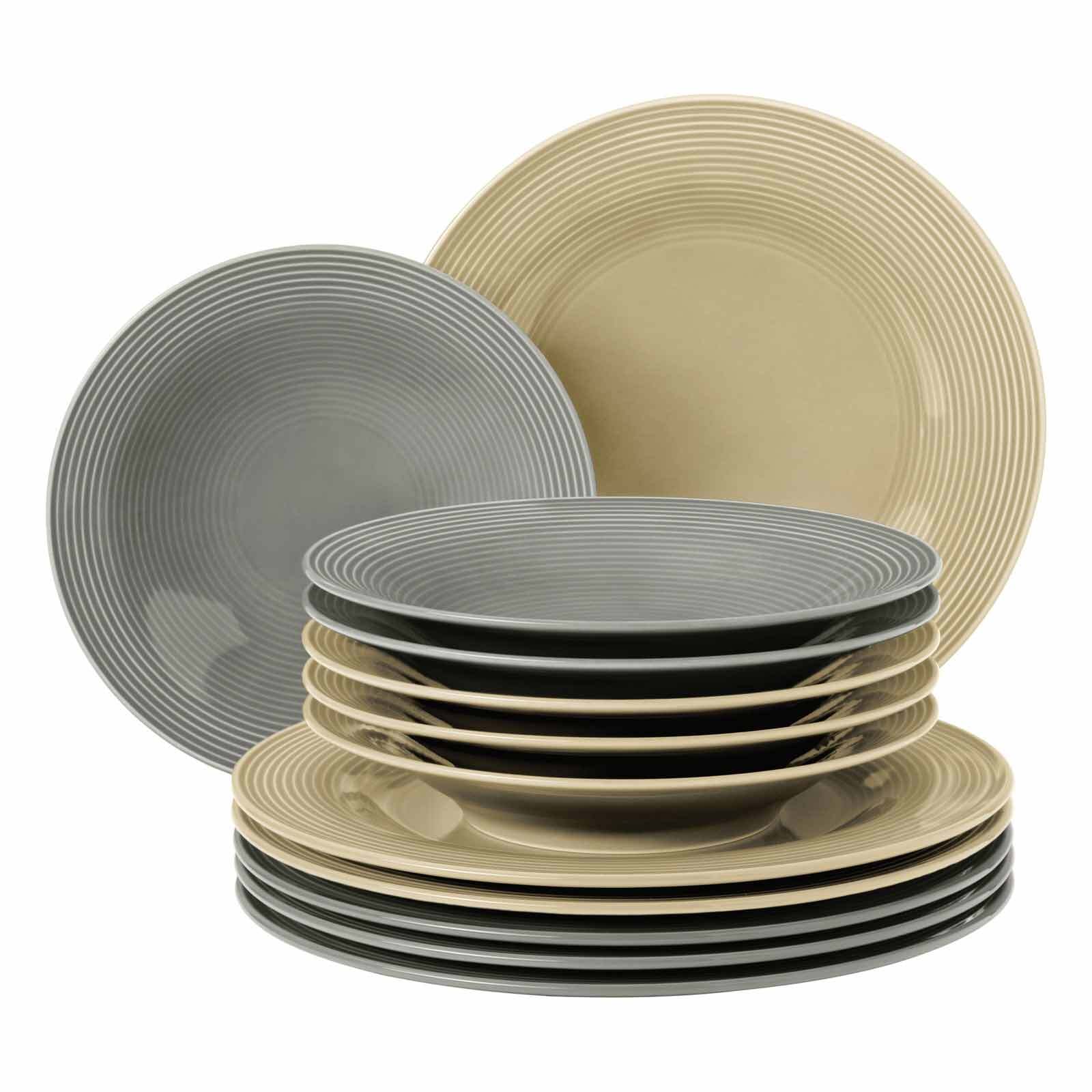 Seltmann Weiden Tafelservice Beat Color Glaze 12er Set - Bild 1