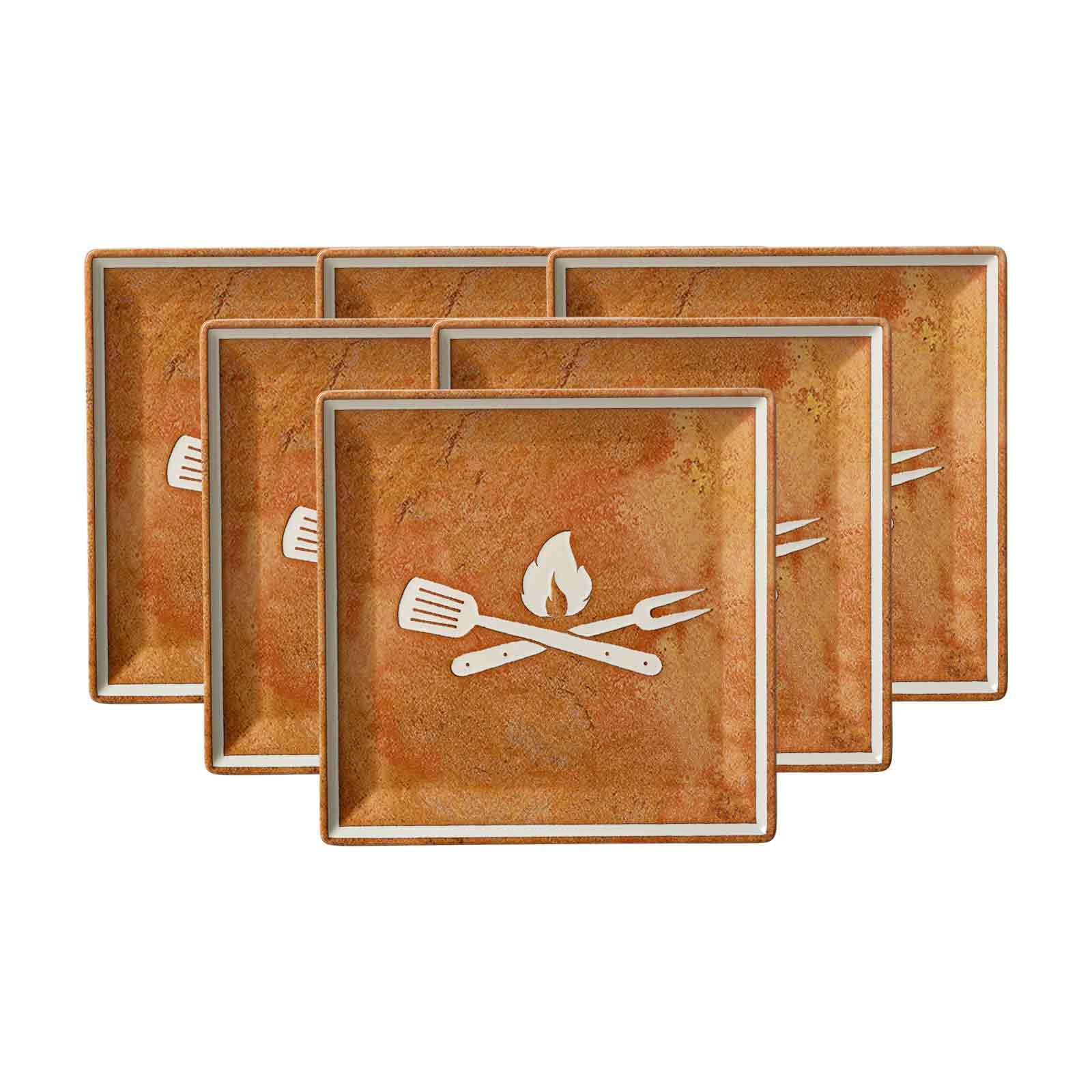 Ritzenhoff & Breker Dessertteller Rusty 21 x 21 cm 6er Set - Bild 1