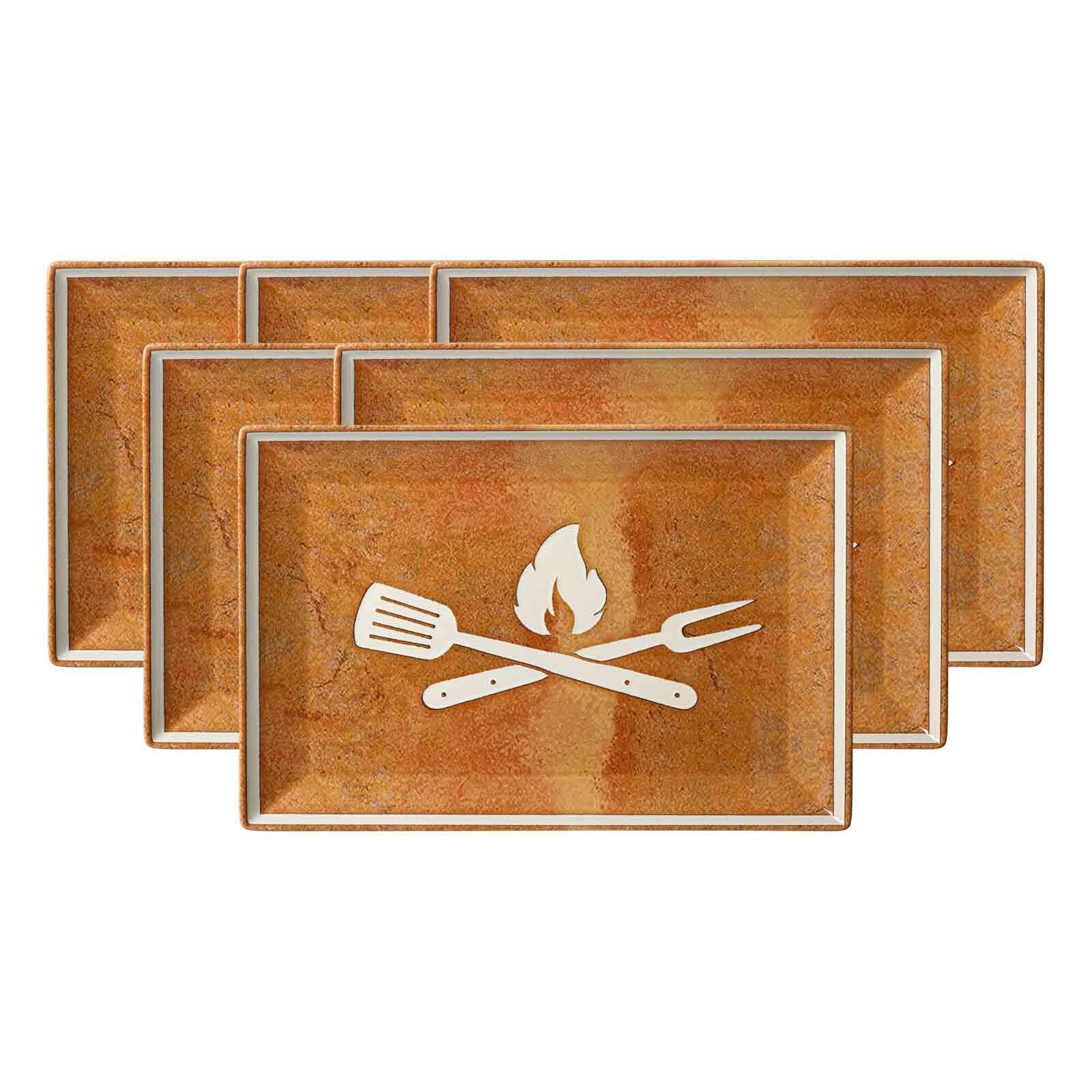 Ritzenhoff & Breker Platten Rusty 30 x 20 cm 6er Set