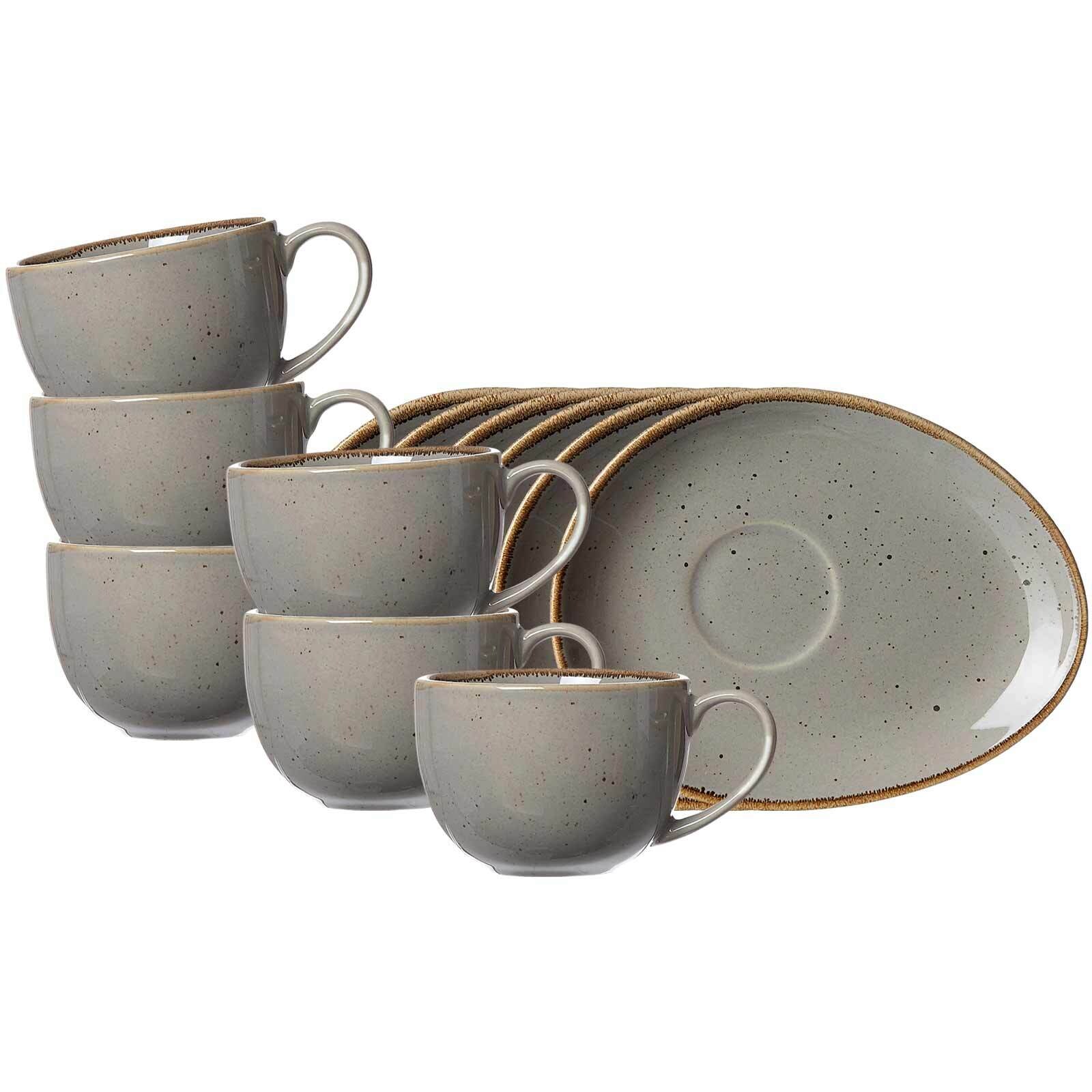 Ritzenhoff & Breker Kaffeetassen mit Untertassen Taste 200 ml 6er Set