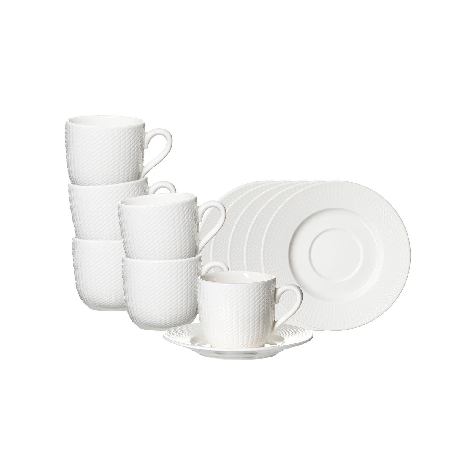 Ritzenhoff & Breker Espressotassen mit Untertassen Saphir 80 ml 6er Set