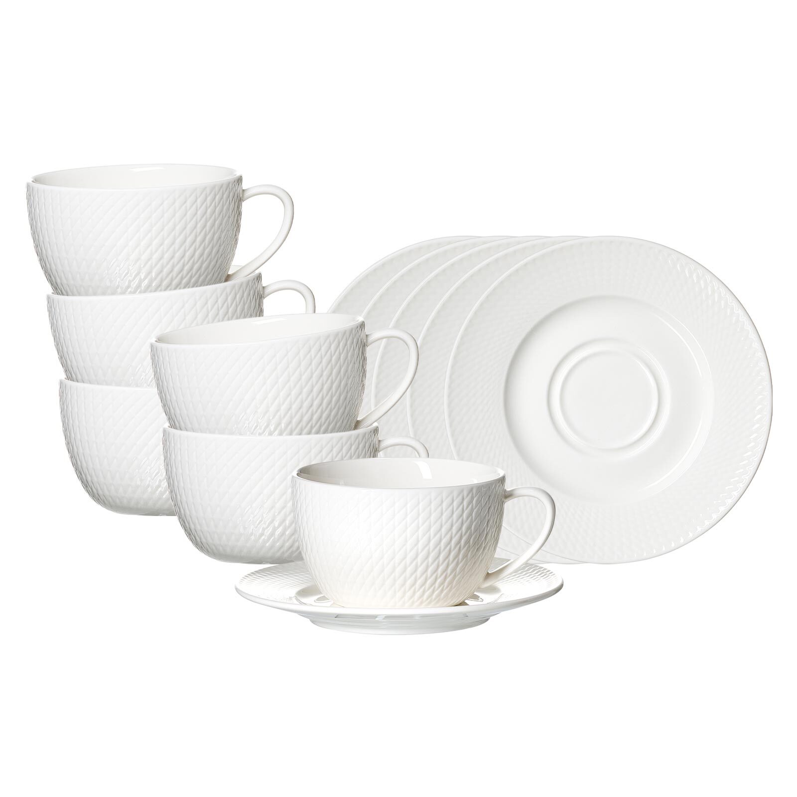 Ritzenhoff & Breker Cappuccinotassen mit Untertassen Saphir 320 ml 6er Set - Bild 1