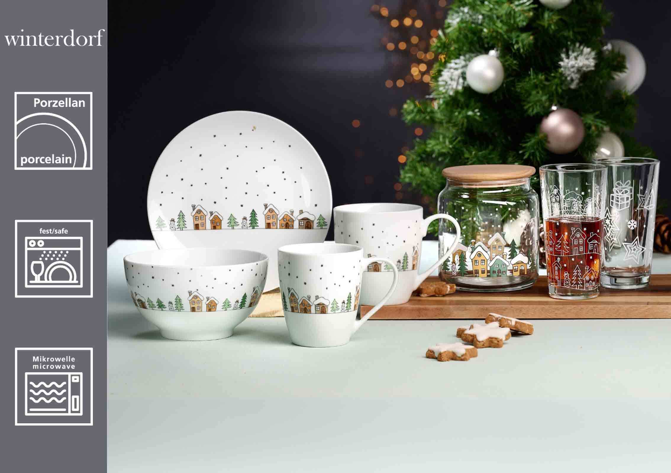 Ritzenhoff & Breker Jumbobecher Winterdorf 500 ml 6er Set - Bild 1