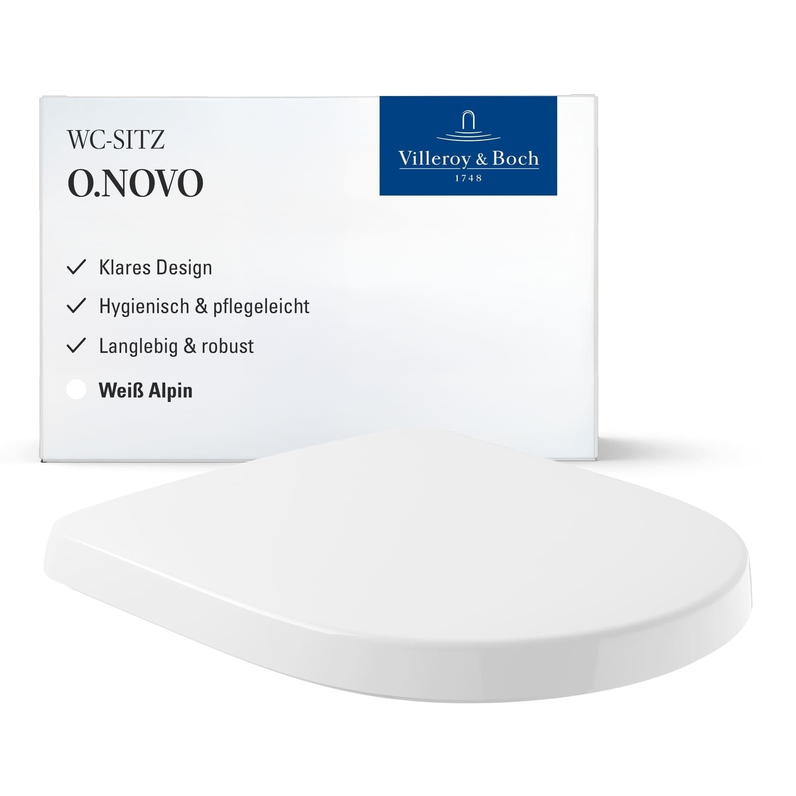 Villeroy & Boch WC-Sitz O.novo 423 x 368 x 51 mm | 04051202032432