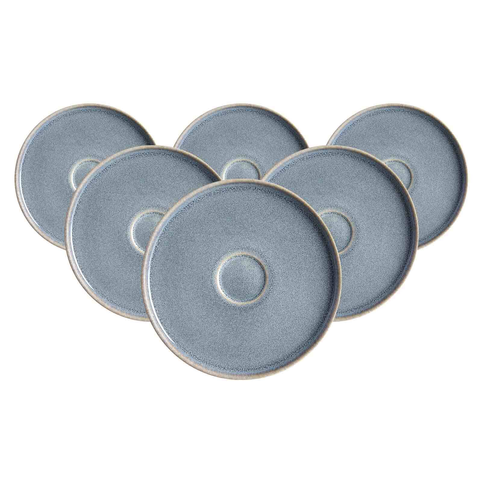 Ritzenhoff & Breker Kaffeeuntertassen Skagen Stone &oslash; 16 cm 6er Set - Bild 1