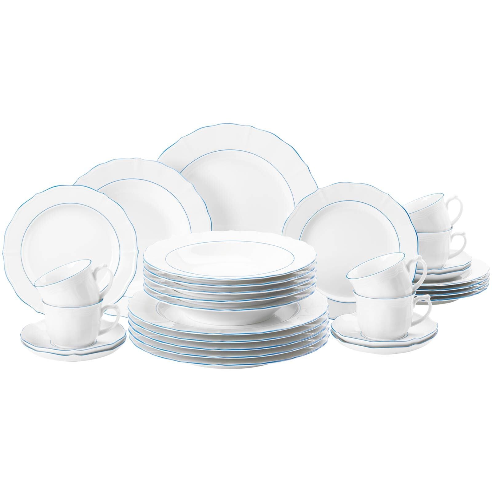 Seltmann Weiden Kombiservice Sonate Blue Lines 30er Set - Bild 1