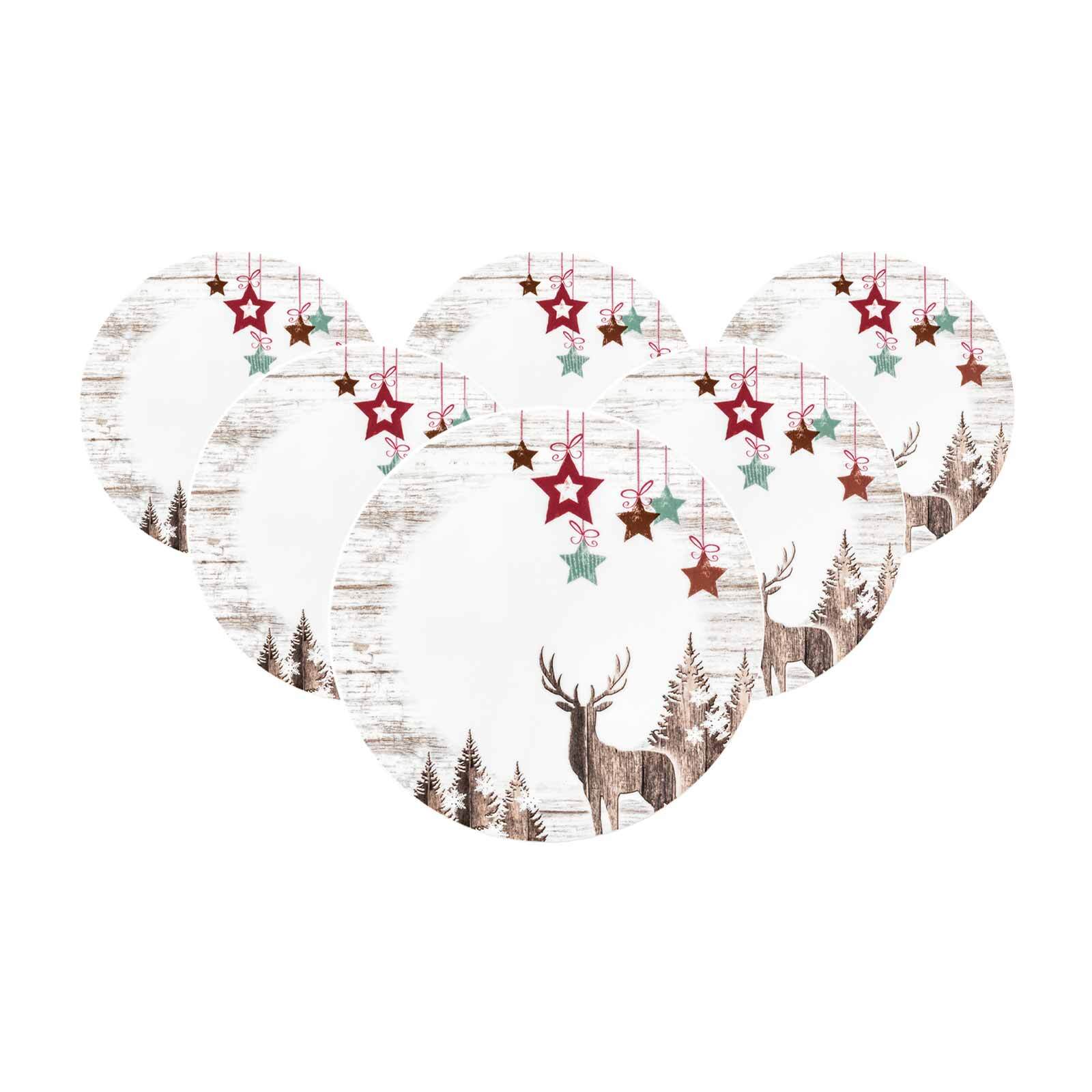 Seltmann Weiden Fr&uuml;hst&uuml;cksteller Life Christmas &oslash; 22,5 cm 6er Set - Bild 1