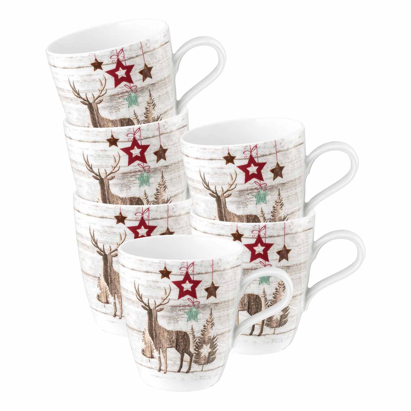 Seltmann Weiden Henkelbecher Life Christmas 400 ml 6er Set - Bild 1