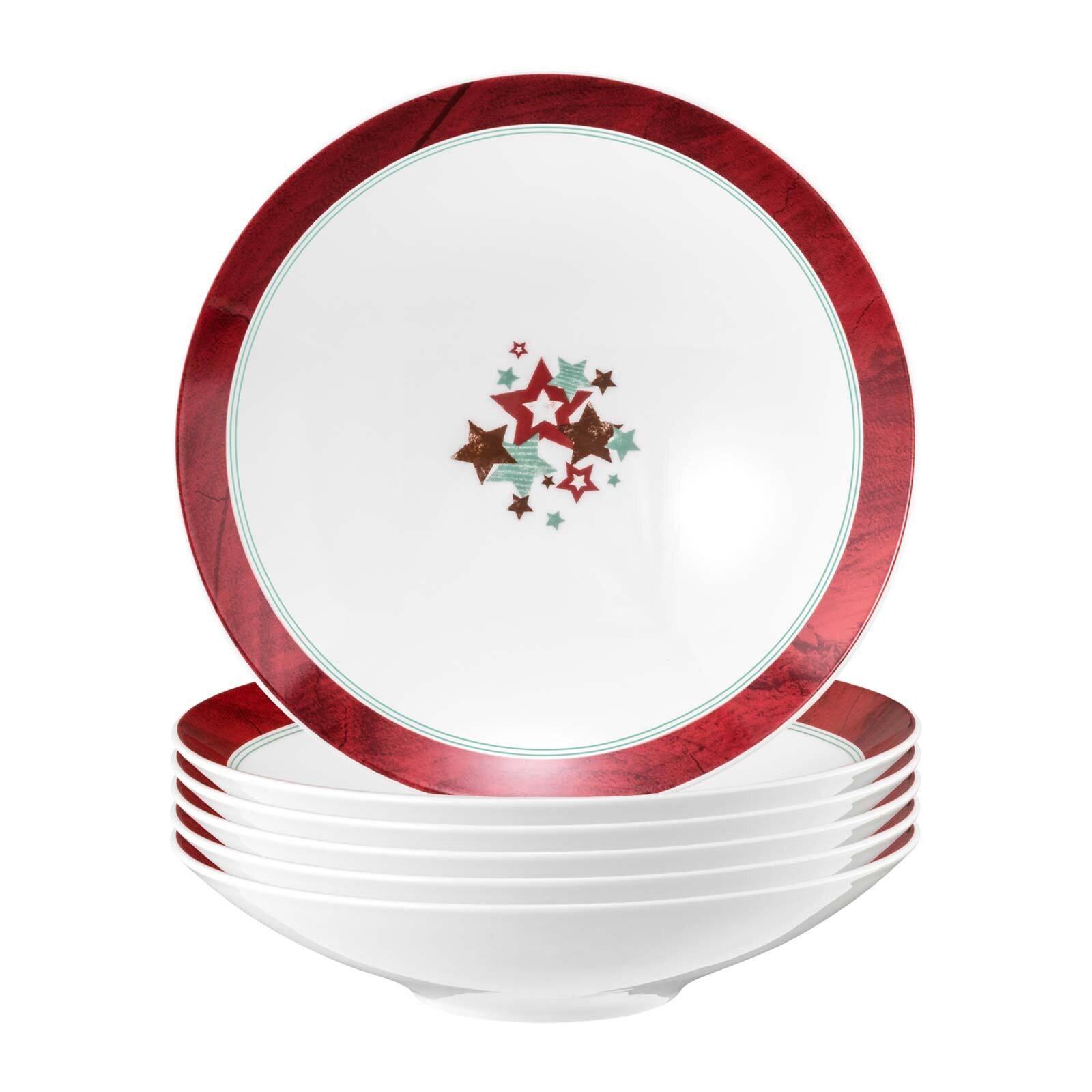 Seltmann Weiden Pasta- / Suppenteller Life Christmas ø 23,3 cm 6er Set