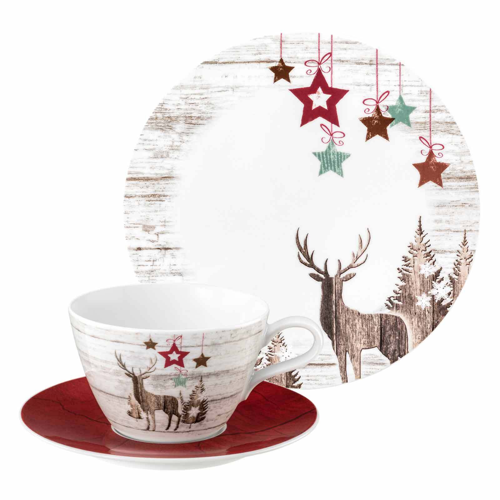 Seltmann Weiden Milchkaffeeservice Life Christmas 18er Set - Bild 1