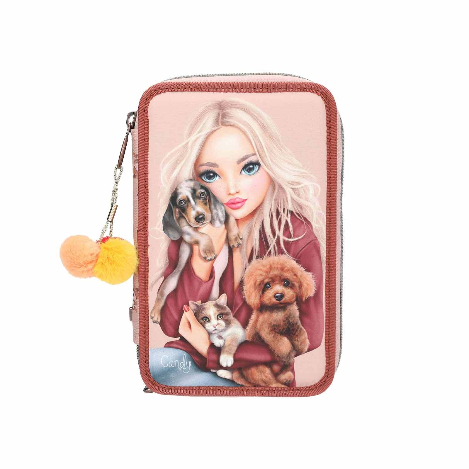 Depesche 3-Fach Federtasche FUR-EVER FRIENDS TOPModel 7,5 x 13 x 20 cm