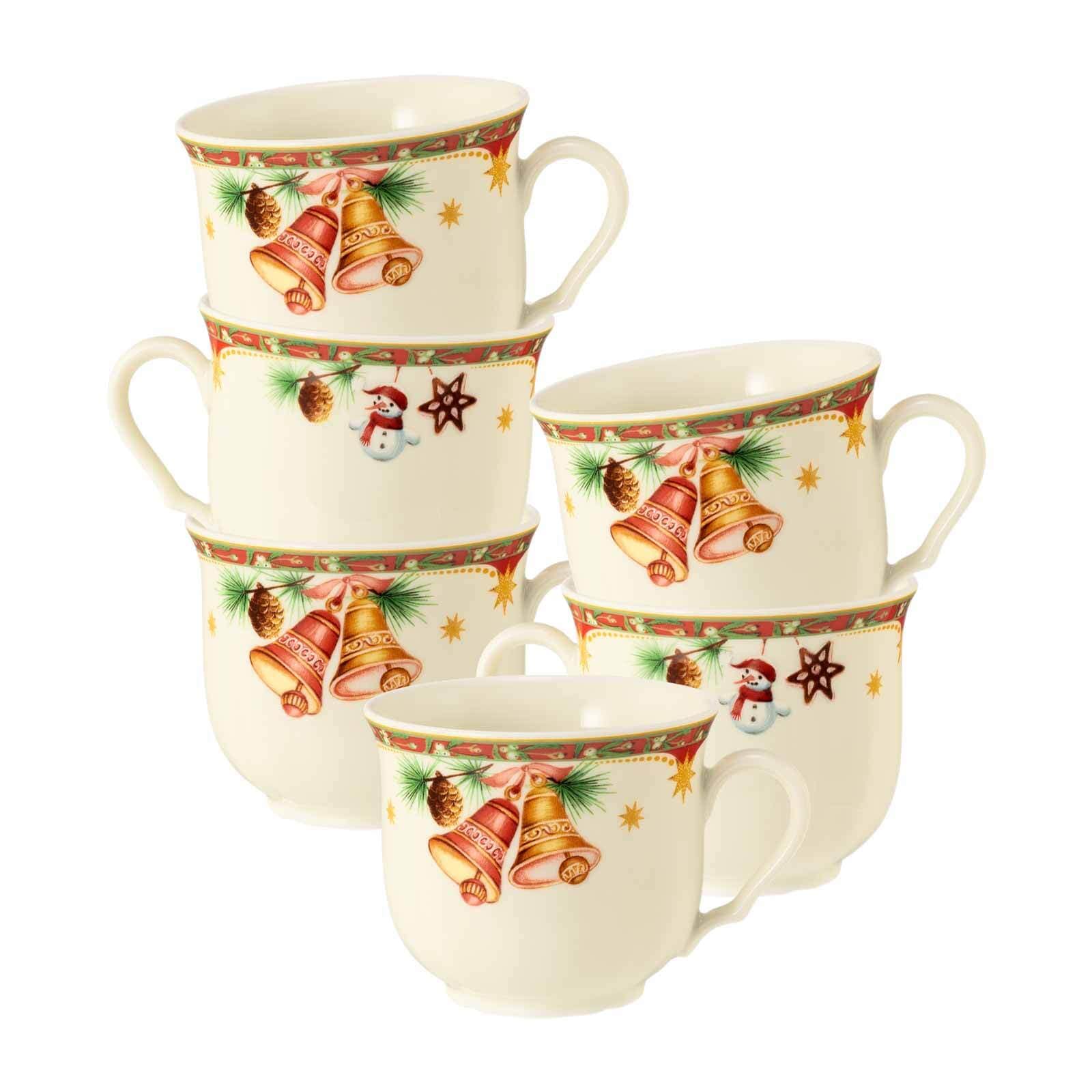 Seltmann Weiden Kaffeetassen Marieluise Weihnachtsnostalgie 230 ml 6er Set - Bild 1