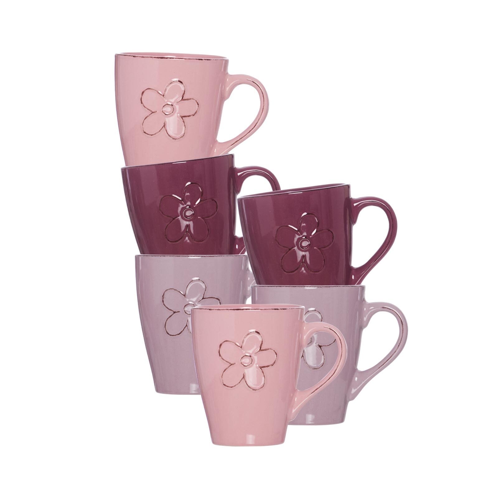 Ritzenhoff & Breker Henkelbecher Flower 360 ml 6er Set - Bild 1