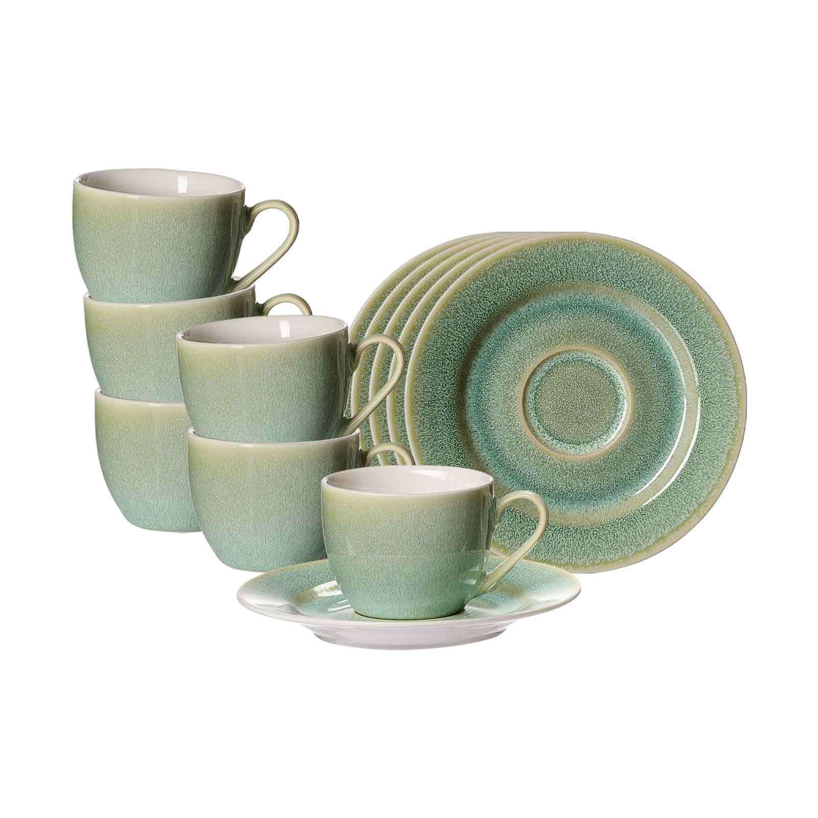 Ritzenhoff & Breker Espressotassen mit Untertassen Borneo 90 ml 6er Set - Bild 1