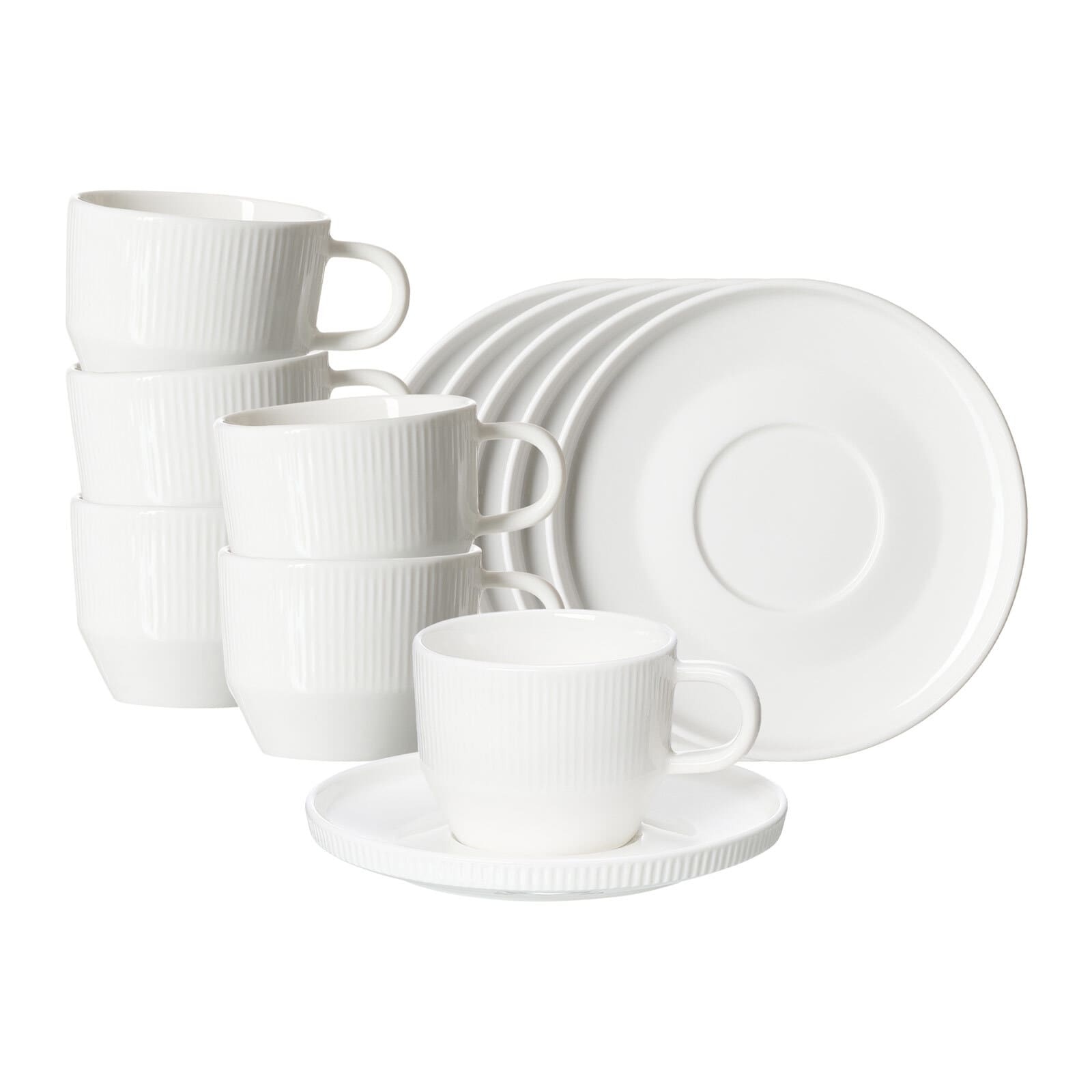 Ritzenhoff & Breker Kaffeetassen mit Untertassen Kelly 225 ml 6er Set - Bild 1