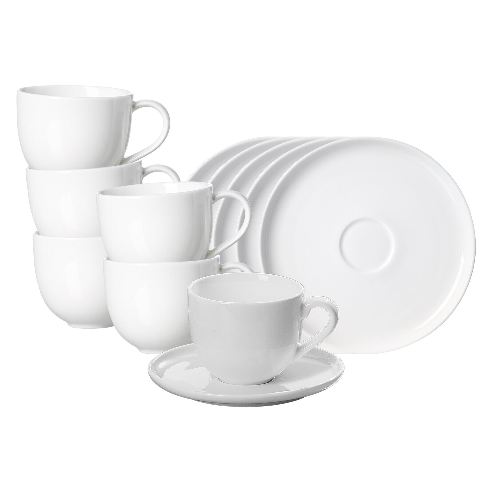Ritzenhoff & Breker Espressotassen mit Untertassen Skagen 90 ml 6er Set