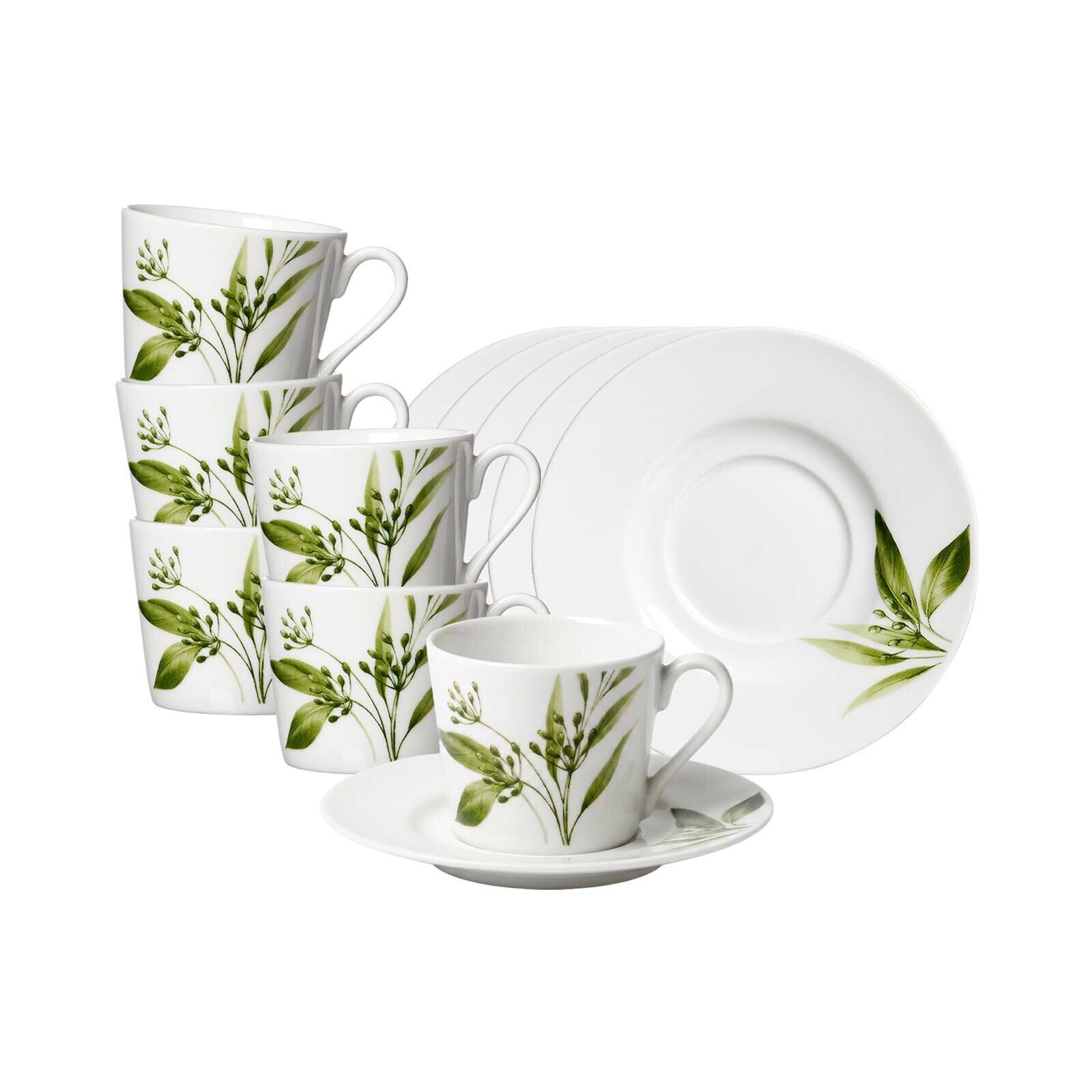 Ritzenhoff & Breker Espressotassen mit Untertassen Evora 100 ml 6er Set
