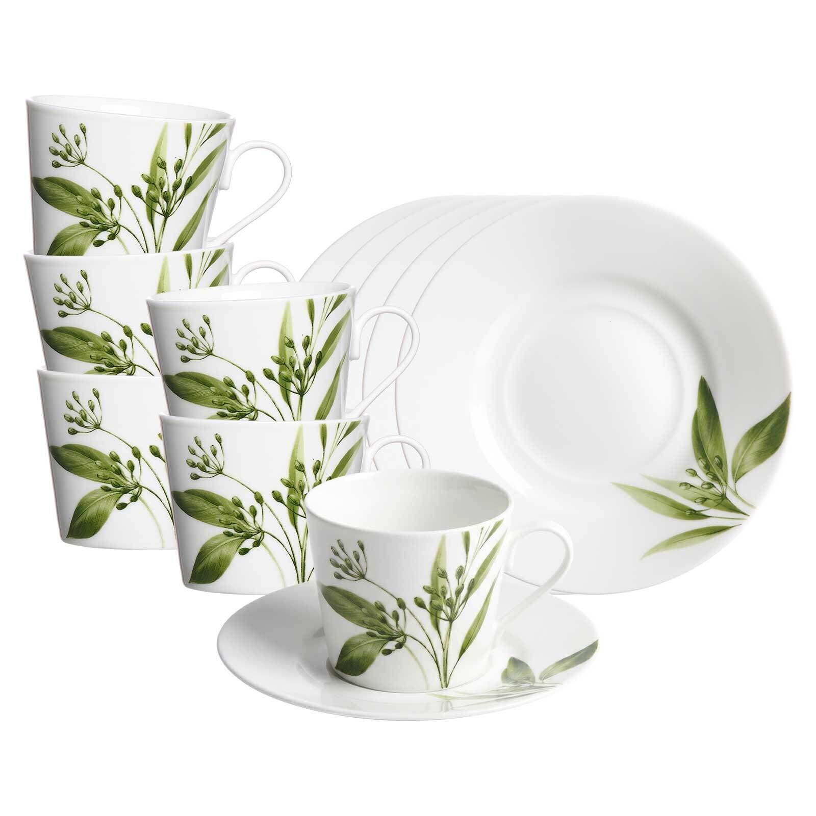 Ritzenhoff & Breker Kaffeetassen mit Untertassen Evora 200 ml 6er Set