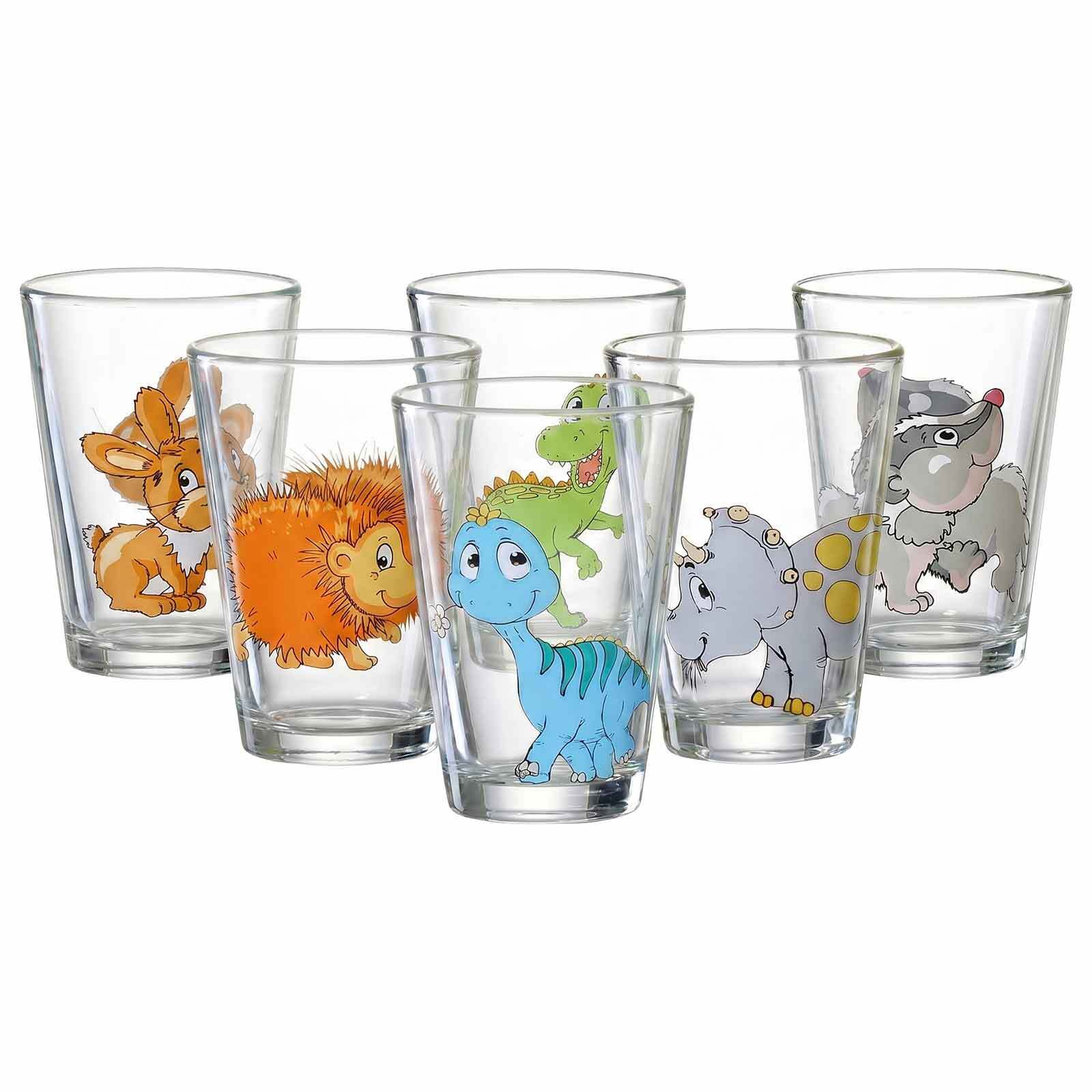 Ritzenhoff & Breker Kindergl&auml;ser Dino und Waldtiere 200 ml 6er Set - Bild 1
