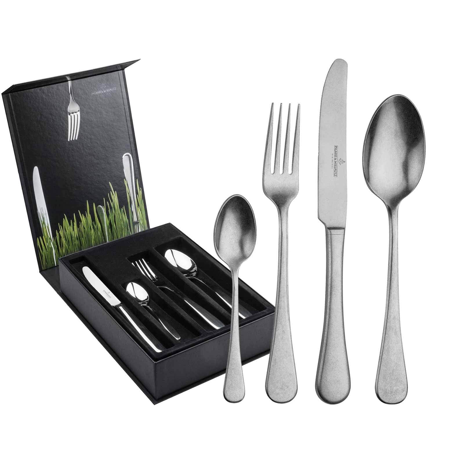 Picard & Wielp&uuml;tz Tafelbesteck inkl. Besteckbox Landhaus Vintage 24er Set - Bild 1