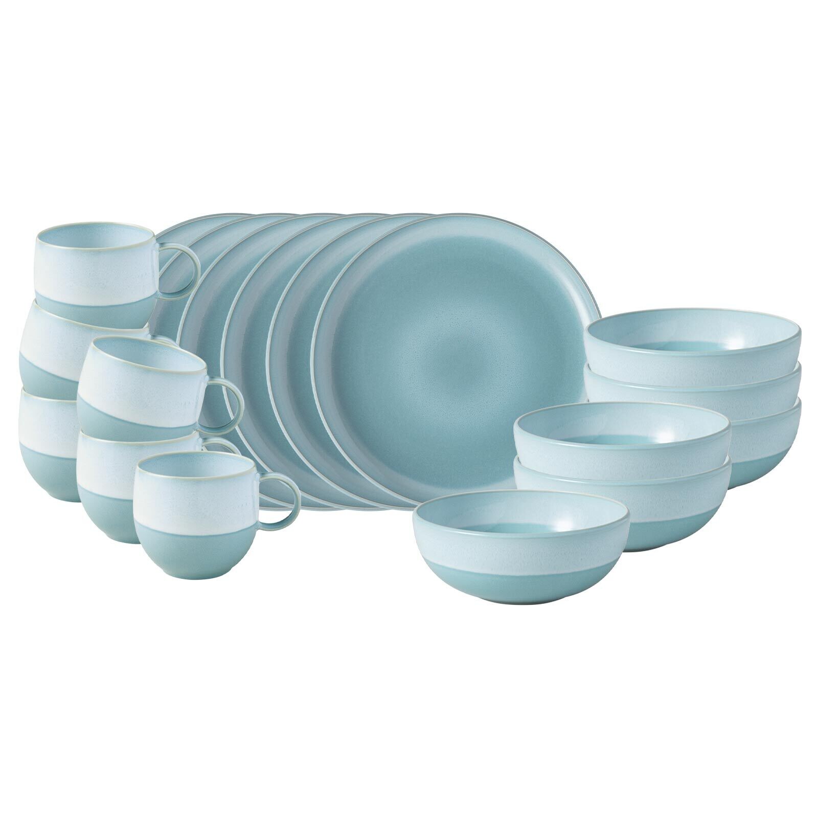 like. by Villeroy & Boch Frühstücks-Set Perlemor Aqua 18-tlg.