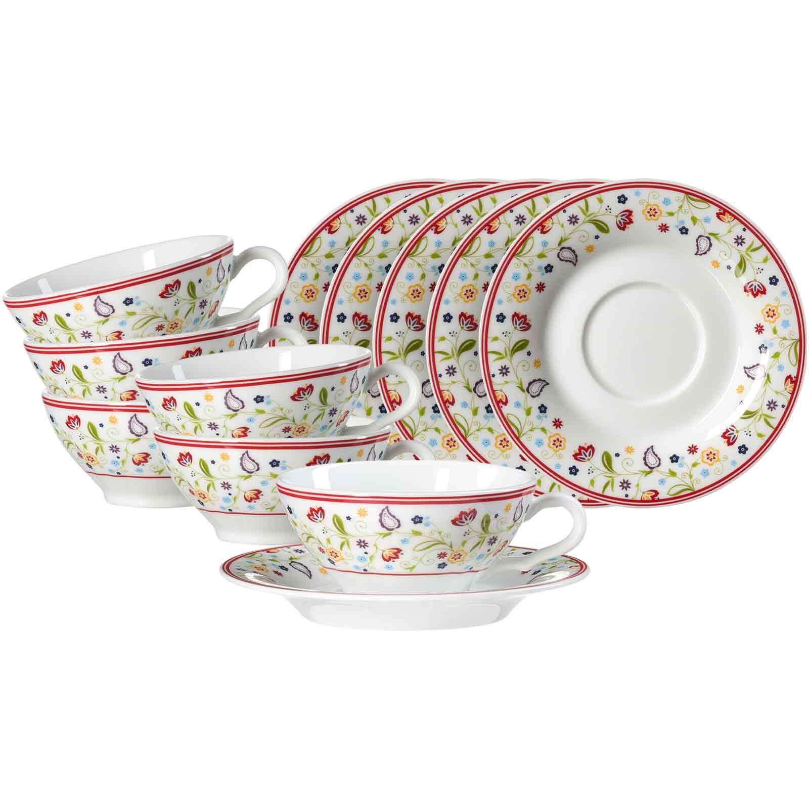 Teetassen mit Untertassen Shanti Ostfriese  6er Set
