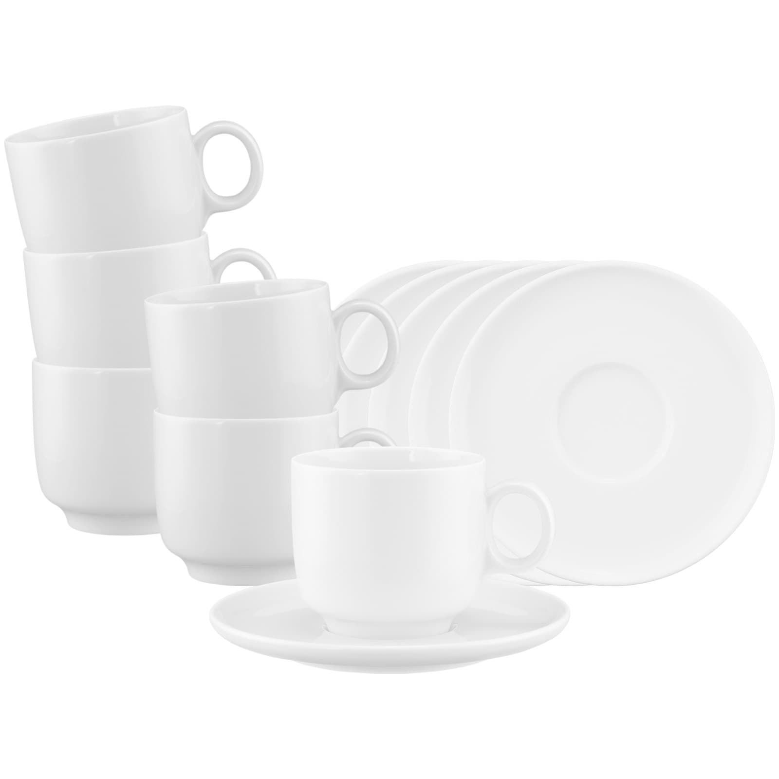 Cappuccinotassen mit Untertassen Sento Home  6er Set