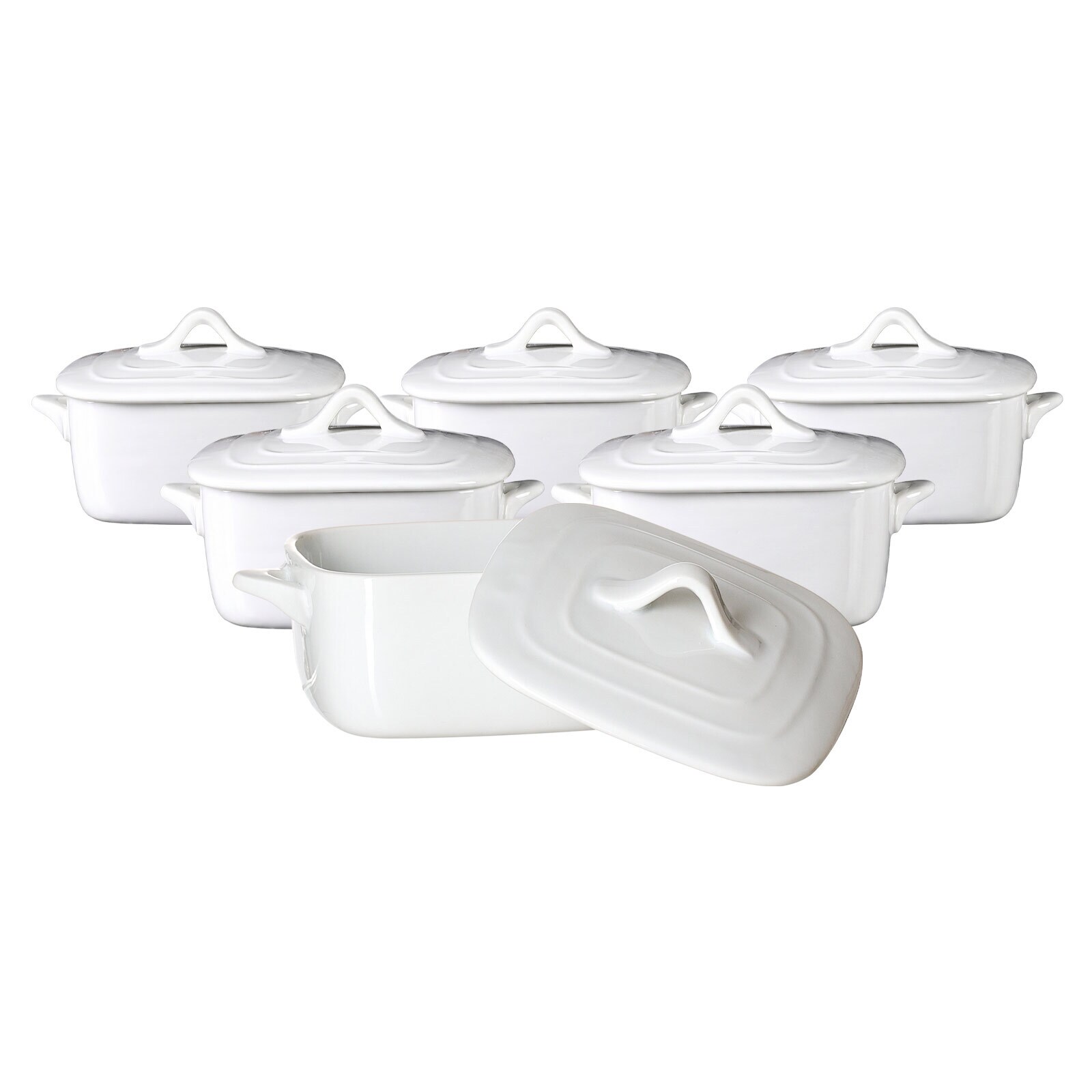 Ritzenhoff & Breker Mini-Terrinen Bianco 10,5 x 10,5 cm 6er Set