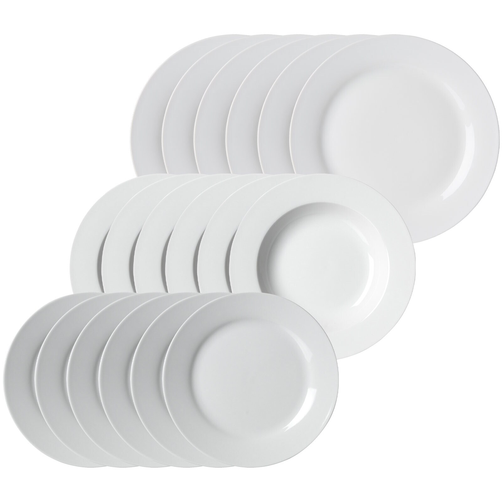Teller-Set Bianco 18er Set