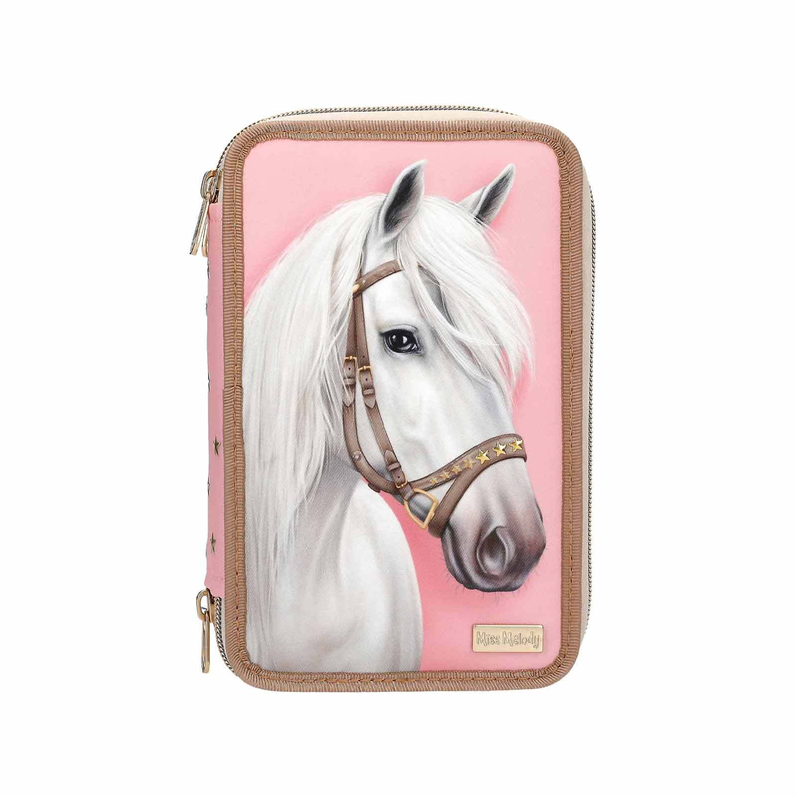 Depesche 3-Fach Federtasche CLASSIC inkl. Stifte Miss Melody 7,5 x 13 x 20 cm - Bild 1