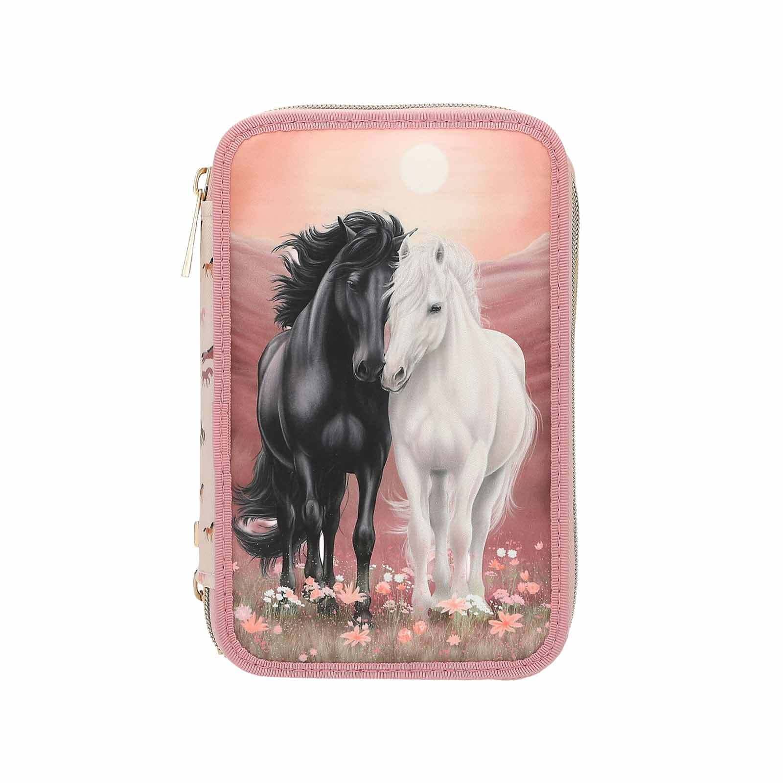 Depesche 3-Fach Federtasche BLOSSOM PONY inkl. Stifte Miss Melody 7,5 x 13 x 20 cm - Bild 1