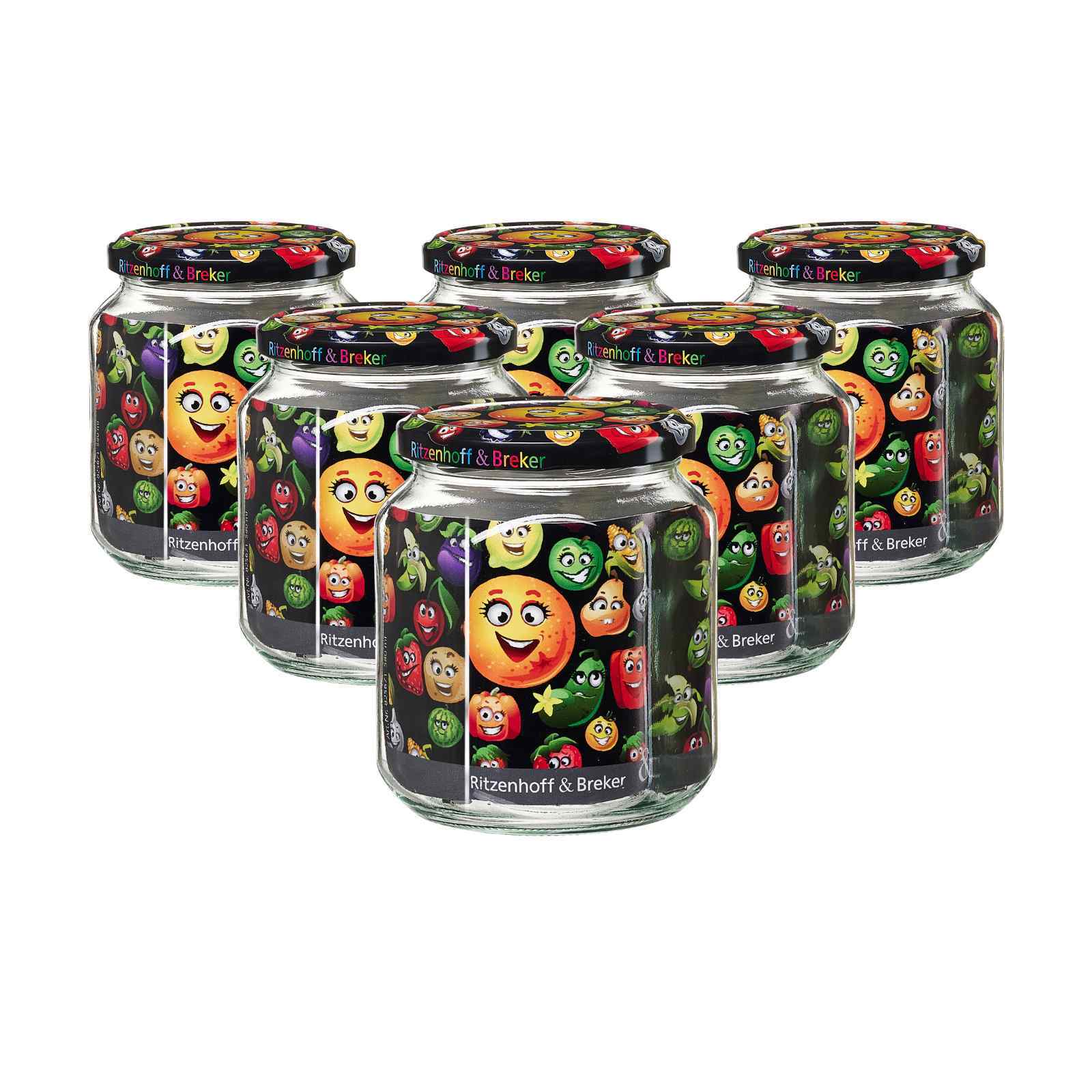 Ritzenhoff & Breker Vorratsgl&auml;ser Smile 580 ml 6er Set - Bild 1
