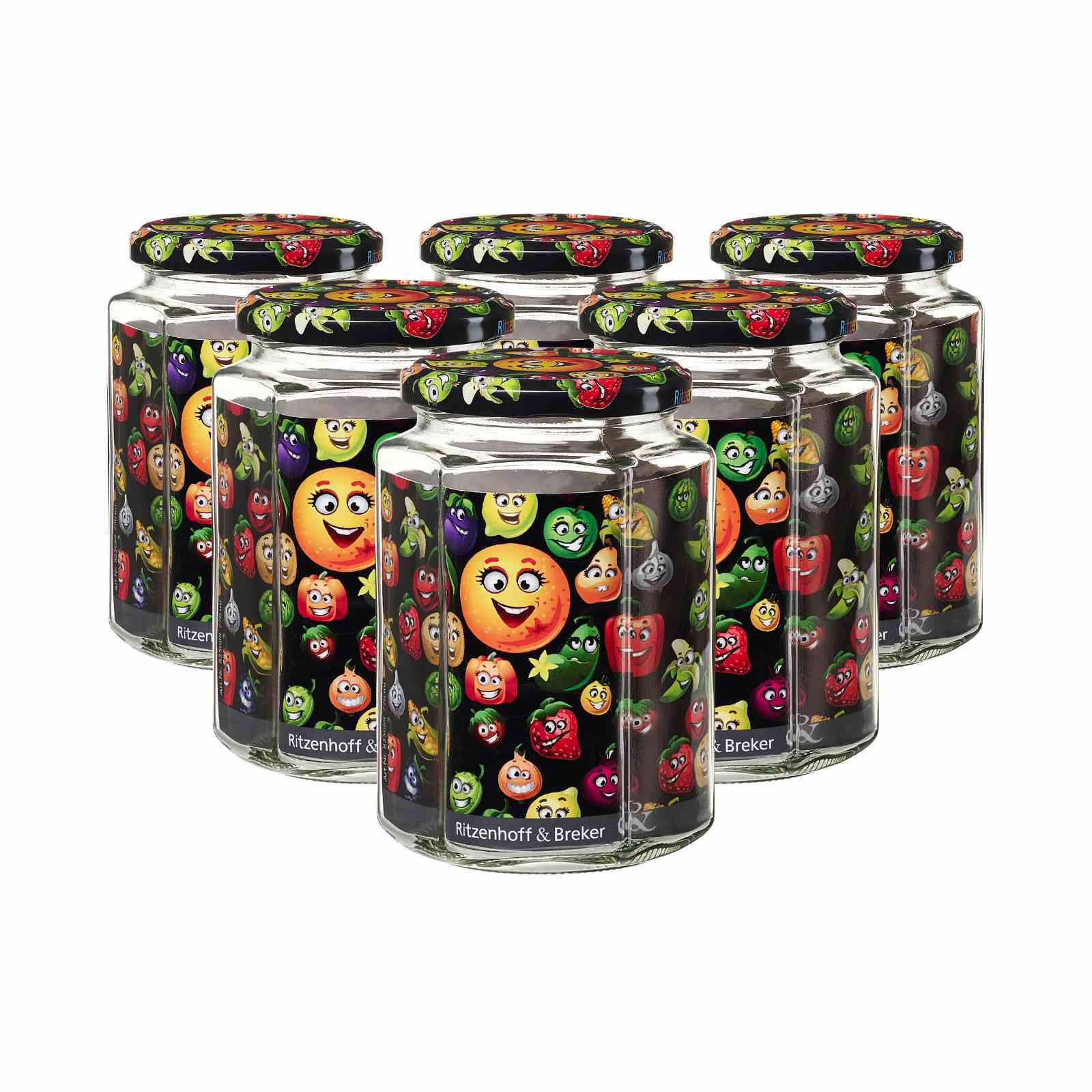 Ritzenhoff & Breker Vorratsgl&auml;ser Smile 770 ml 6er Set - Bild 1