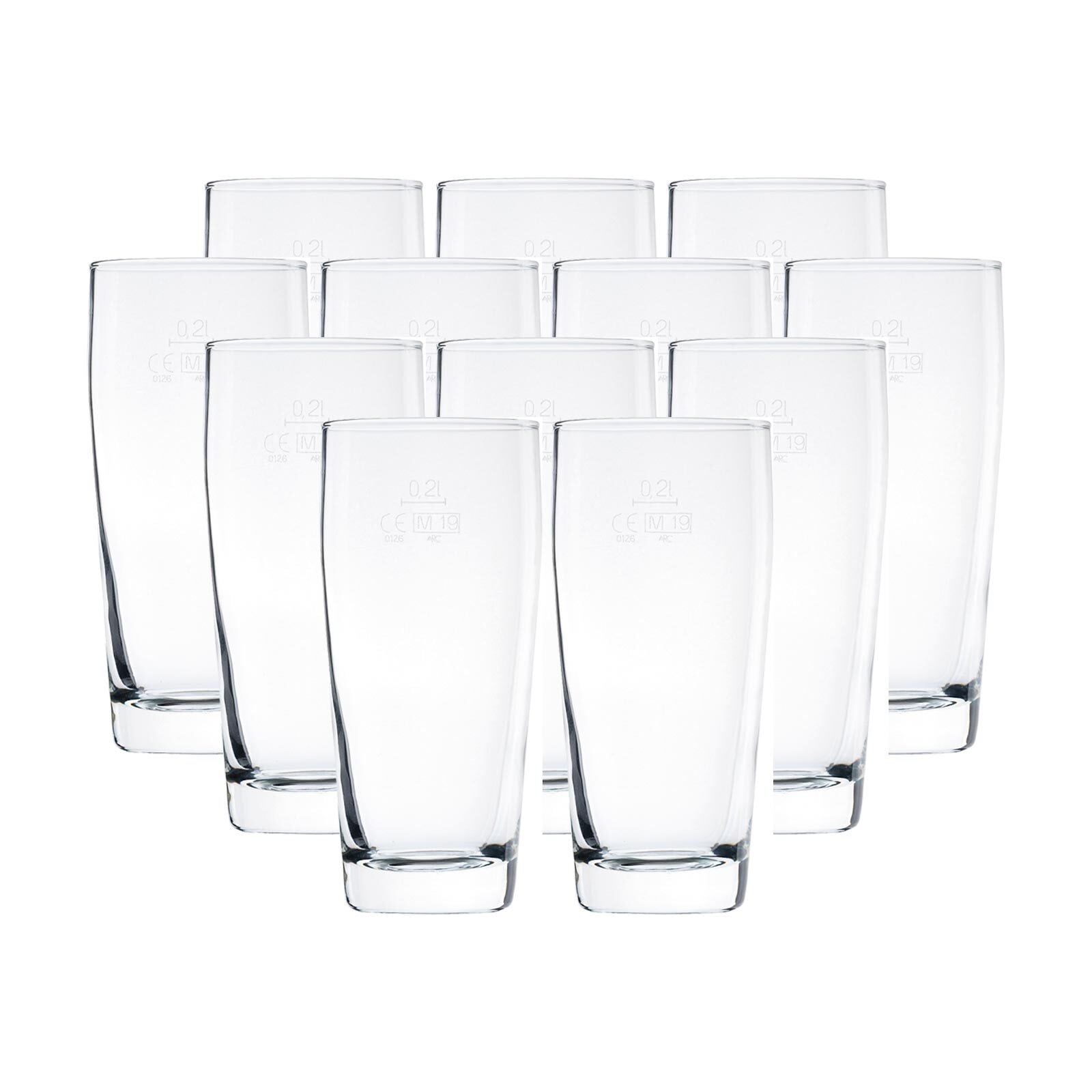 Arcoroc Willi Becher geeicht Willi 0,2 l 12er Set - Bild 1