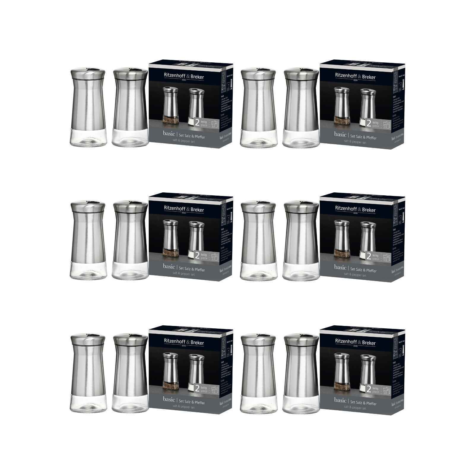 Ritzenhoff & Breker Salz- & Pfefferstreuer Basic 120 ml 12-tlg.