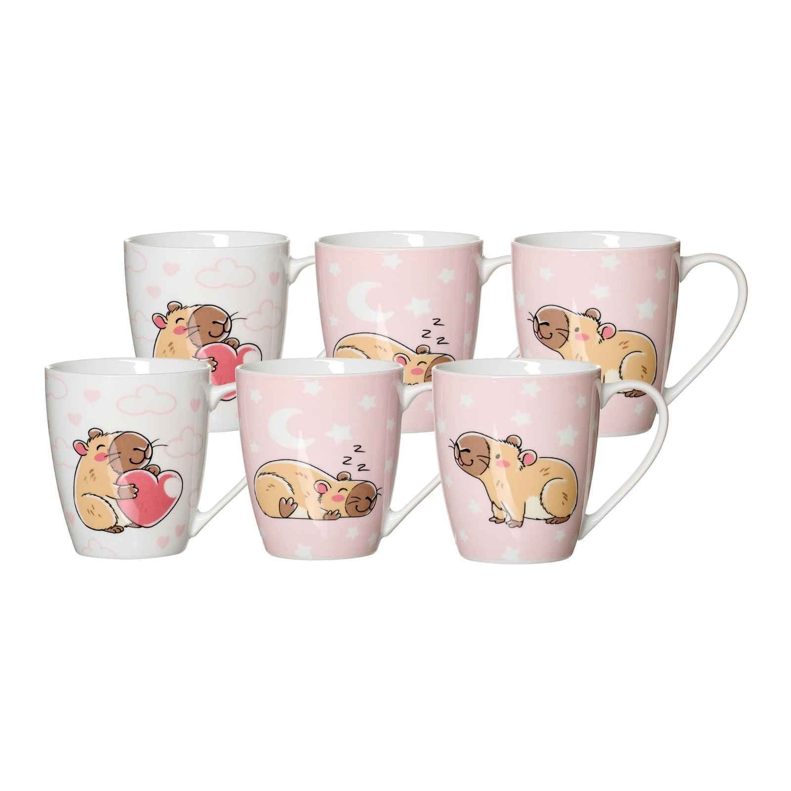 Ritzenhoff & Breker Henkelbecher Capybara 360 ml 6er Set - Bild 1