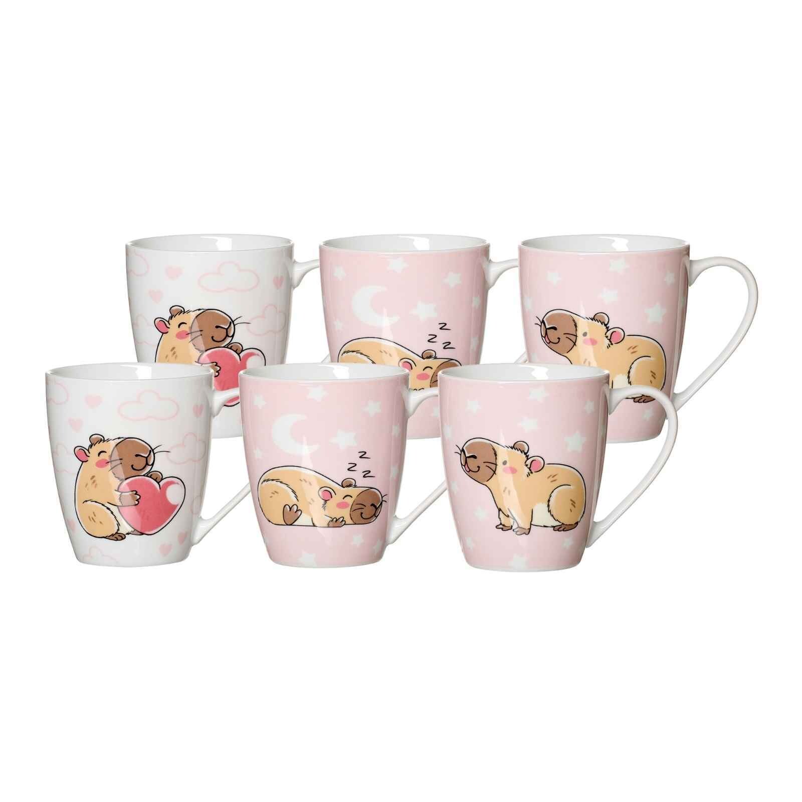 Ritzenhoff & Breker Henkelbecher Capybara 360 ml 6er Set