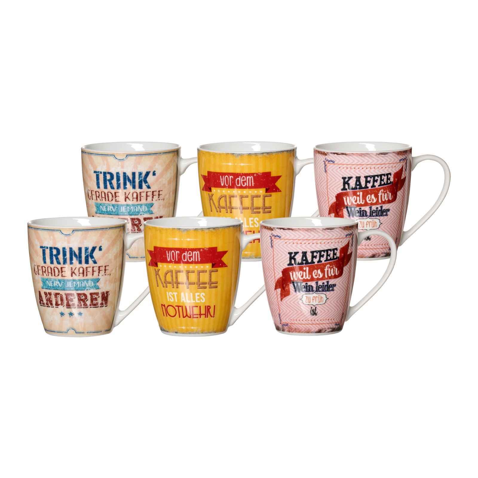 Ritzenhoff & Breker Henkelbecher B&uuml;ro 360 ml 6er Set - Bild 1