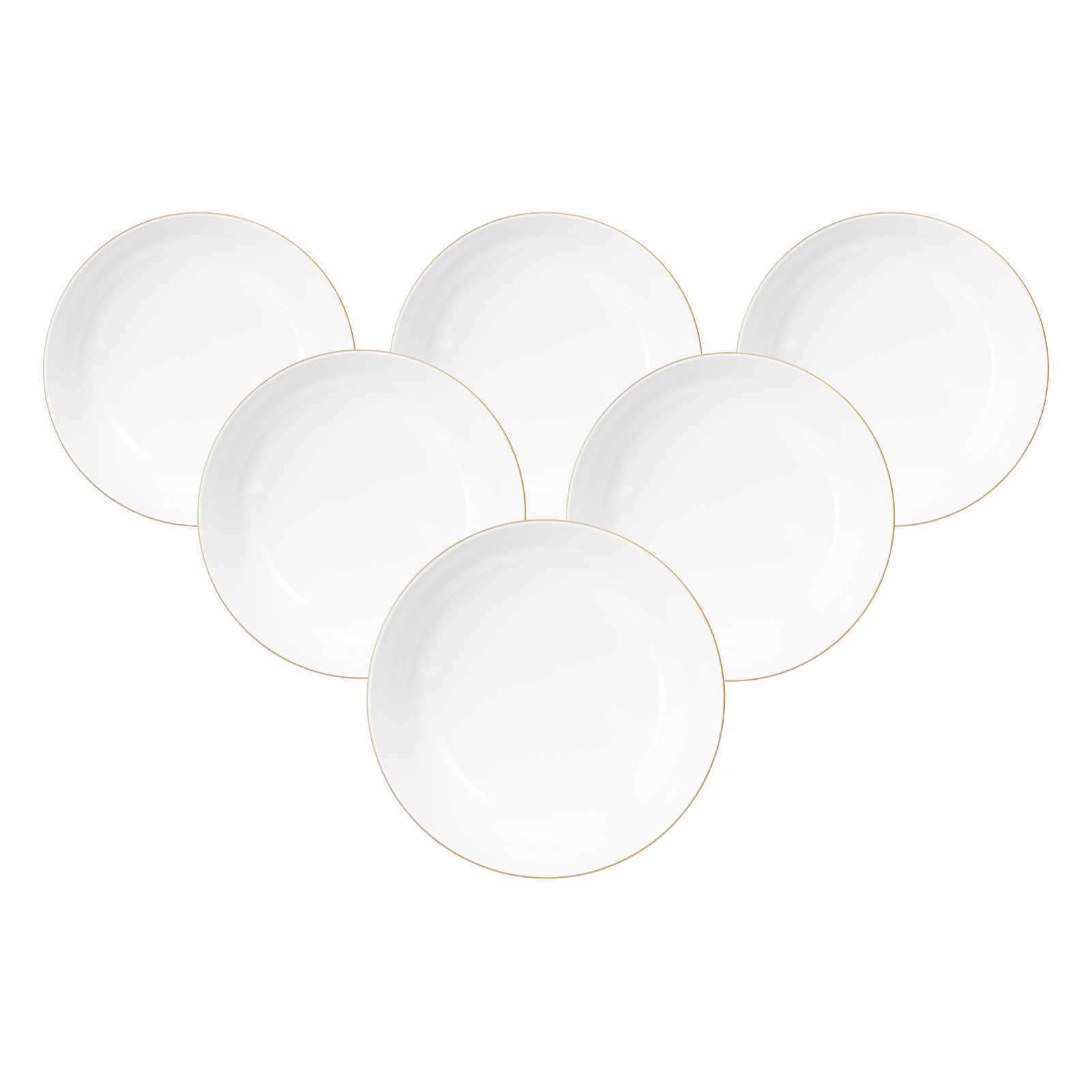 Seltmann Weiden Suppenteller Liberty Goldrand ø 21,2 cm 6er Set
