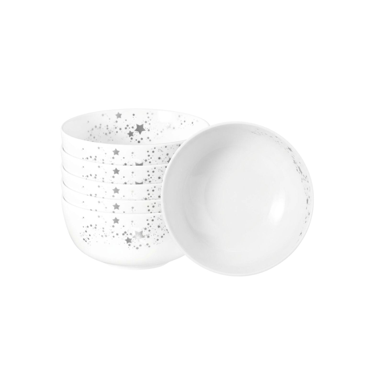 Seltmann Weiden Müslischalen Liberty Silver Stars ø 15 cm 6er Set