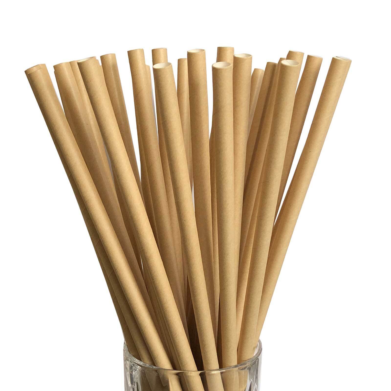 LUXENTU Papier-Trinkhalme Jumbo 20 cm 100er Set - Bild 1