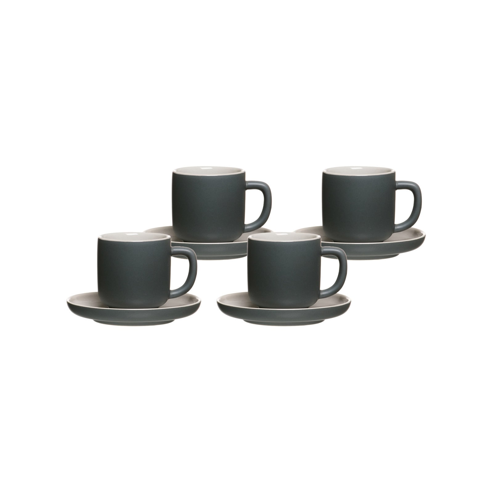 Ritzenhoff & Breker Espressotassen mit Untertassen Jasper 100 ml 4er Set