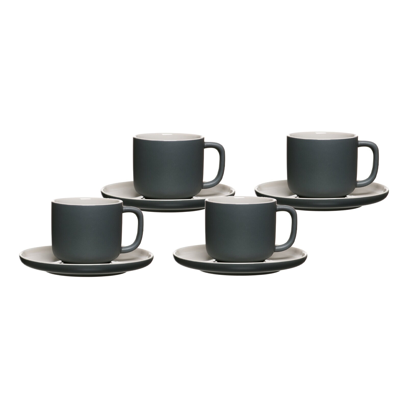 Ritzenhoff & Breker Kaffeetassen mit Untertassen Jasper 240 ml 4er Set