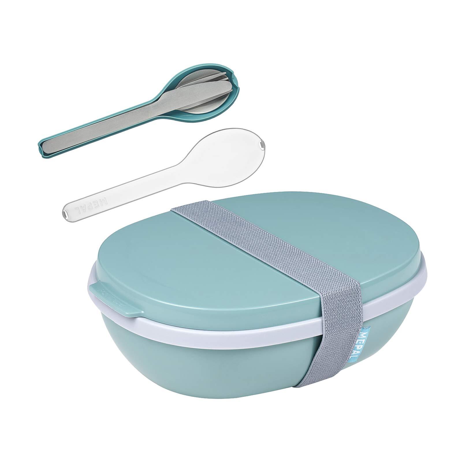 Mepal Lunchbox Duo mit Besteck Ellipse 22,5 x 17,5 cm - Bild 1